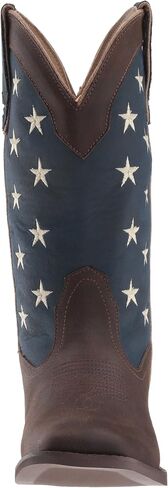 ROPER Womens American Patriotic Square Toe Casual Boots Mid Calf Low Heel 1-2" - Beige, Blue, Brown, Red in Saudi Arabia