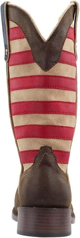 ROPER Womens American Patriotic Square Toe Casual Boots Mid Calf Low Heel 1-2" - Beige, Blue, Brown, Red in Saudi Arabia