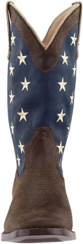 ROPER Womens American Patriotic Square Toe Casual Boots Mid Calf Low Heel 1-2" - Beige, Blue, Brown, Red in Saudi Arabia