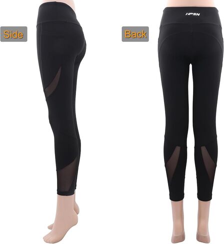 Women High-Waisted Yoga Pants Gym Sports Fitness Running Tummy Control Workout High Waist Yoga Leggings Pants with Pockets for Women's Black L in Kuwait