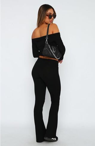 سراويل ضيقة مضيئة، سراويل يوجا منخفضة الارتفاع ذات أرجل واسعة قابلة للطي، سراويل يوجا Y2k ذات جرس سفلي للنساء in Kuwait