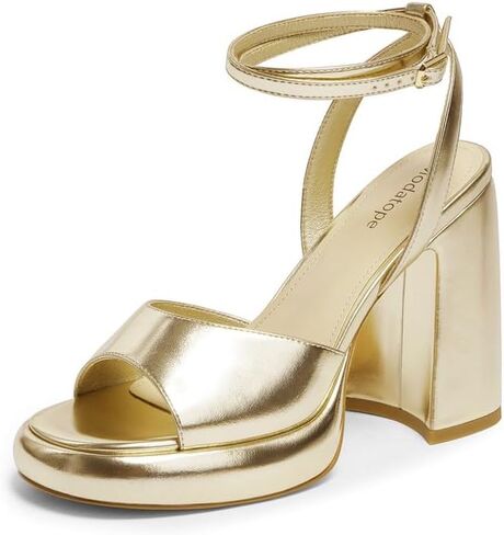 صندل بكعب سميك من Modatope للنساء بكعب مكتنز ومقدمة مستديرة مفتوحة وتصميم حزام الكاحل in Kuwait