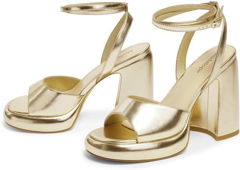 صندل بكعب سميك من Modatope للنساء بكعب مكتنز ومقدمة مستديرة مفتوحة وتصميم حزام الكاحل in Kuwait