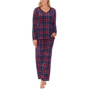 Nautica Womens Pajamas - Cozy Silky Fleece - 2 Piece Long Sleeve Winter Sleepwear PJ Set for Women