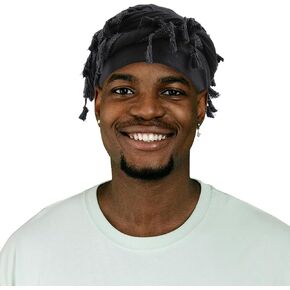 Turban for Men and Women Vintage Elastic Twise Durags Satin Lined Head Wraps