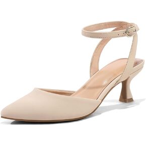 mysoft Women's Pumps Shoes Ankle Strap 2 Inch Kitten Heels Sexy Pointed Toe Wedding Party Dress Sandals in Kuwait