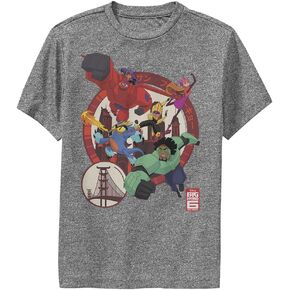 Disney Big Hero 6 Series Circle Team Boys Short Sleeve Tee Shirt