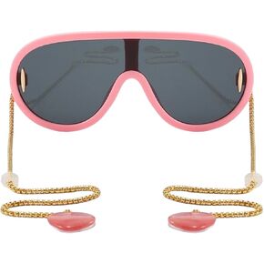 Loom&Pearl Armless Chain Temple Sunglasses with Non-Slip Holds on Ears
