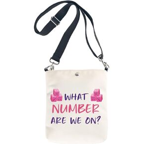 XYANFA Bunco Makeup Bag Gift Bunco Party Gift Zipper Pouch Bag Dice Game Bunco Player Funny Bunco Gift Cosmetic Makeup Bag (NUMBER)