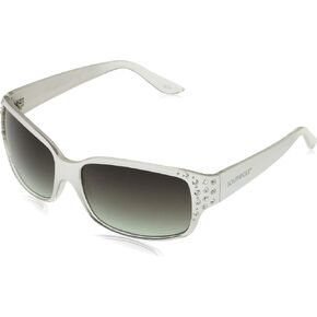 Southpole Women's 1014sp Rhinestone Uv400 Protective Wrap Rectangular Sunglasses-Cool Gifts for Her, 60mm