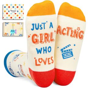 HAPPYPOP Acting Theater Gifts for Women Teen Girls - Anime Gifts for Anime Lovers, Funny Acting Anime Socks