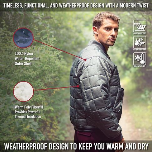 Rothco Quilted MA-1 Flight Bomber Jacket – Flight Jacket with Warm Poly Fiberfill - Casual Bomber Jacket in Saudi Arabia
