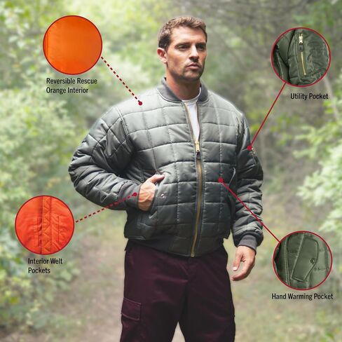 Rothco Quilted MA-1 Flight Bomber Jacket – Flight Jacket with Warm Poly Fiberfill - Casual Bomber Jacket in Saudi Arabia