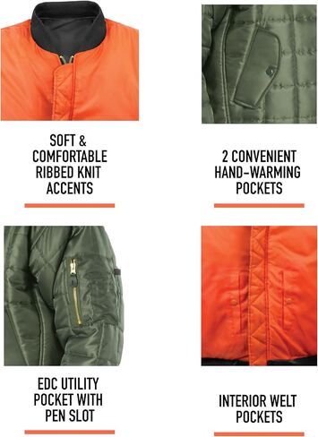 Rothco Quilted MA-1 Flight Bomber Jacket – Flight Jacket with Warm Poly Fiberfill - Casual Bomber Jacket in Saudi Arabia