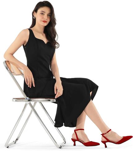 mysoft Women's Pumps Shoes Ankle Strap 2 Inch Kitten Heels Sexy Pointed Toe Wedding Party Dress Sandals in Saudi Arabia