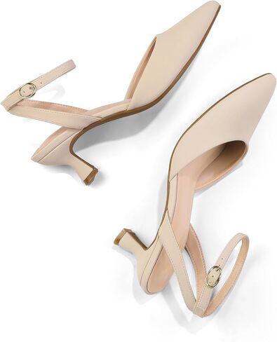 mysoft Women's Pumps Shoes Ankle Strap 2 Inch Kitten Heels Sexy Pointed Toe Wedding Party Dress Sandals in Kuwait