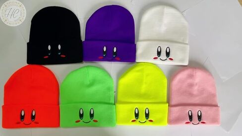 Kirby Beanie Adult Size Anime Hat Accessory Kawaii, Medium-Large (100% Acrylic, Pink) in Kuwait