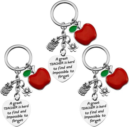 Hicarer 8 Pcs Teacher Appreciation Heart Teacher Keychain Set Christmas Teacher Gifts for Women in Saudi Arabia