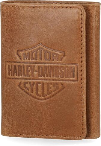 محفظة Harley-Davidson الجلدية الرجالية ثلاثية الطي بخاصية RFID in Kuwait