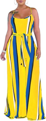 Womens Plus-Size Summer Bohemian Beach Sundress Spaghetti Strap Loose Long Maxi Dresses with Pockets in Saudi Arabia