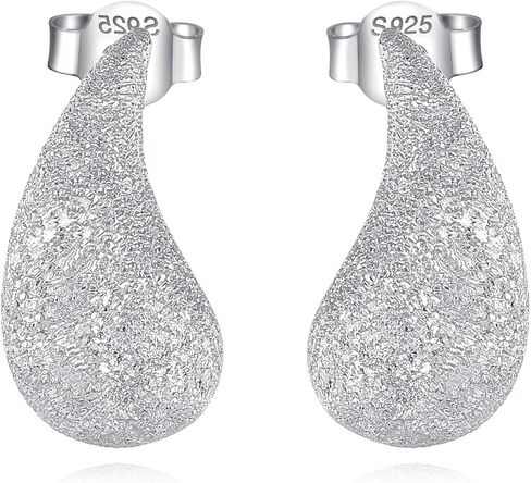 925 Sterling Silver Teardrop Earrings for Women Chunky Hoop Earrings Lightweight Fashion Teardrop Jewelry GIfts in Saudi Arabia