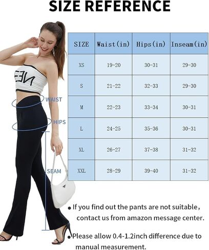 Flare Leggings for Women with Pockets 2pack High Waisted Crossover Flare Leggings Bootcut Yoga Pants in Saudi Arabia