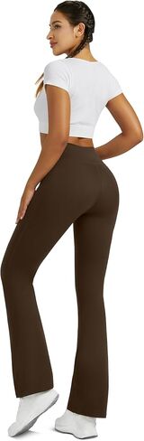Flare Leggings for Women with Pockets 2pack High Waisted Crossover Flare Leggings Bootcut Yoga Pants in Saudi Arabia