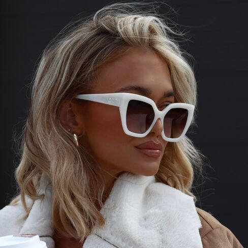 DIFF Blaire Designer Angular Oversized Sunglasses for Women UV400 Protection in Saudi Arabia