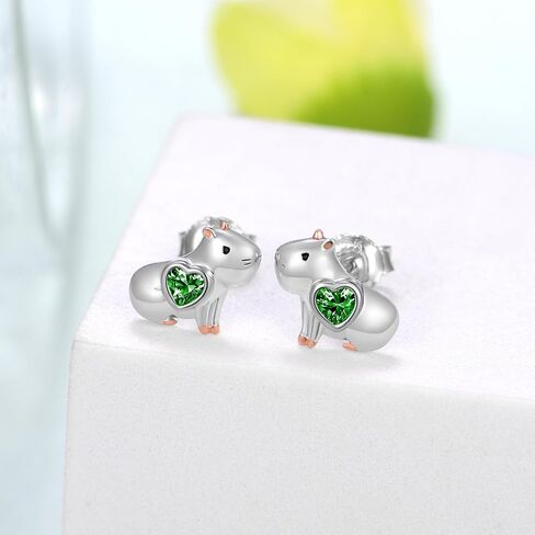 Capybara Gifts Capybara Earrings 925 Sterling Silver Lovely Capybara Stuff Birthday Gifts Jewelry Birthstone Earrings for Women in Kuwait