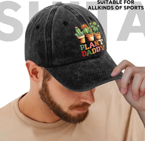 Plant Adjustable Washed Cotton Baseball Cap, Funny Succulents Trucker Hat Gift for Men Women Dad Mom Plant Lover in Kuwait
