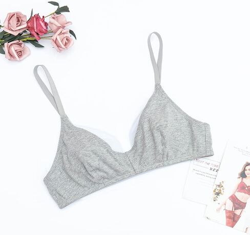 Bralettes for Women Wireless Unlined Cotton Bras V-Neck Triangle Bralette in Saudi Arabia