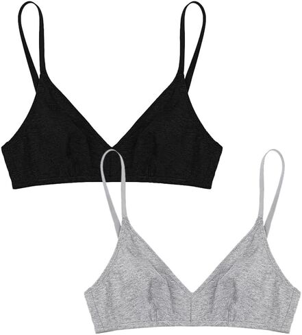 Bralettes for Women Wireless Unlined Cotton Bras V-Neck Triangle Bralette in Saudi Arabia