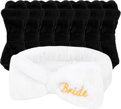 Jaciya Spa Makeup Headband 8 Packs Skincare Headband for Washing Face Spa Gifts for Women Spa Party Favors(Black) in Saudi Arabia