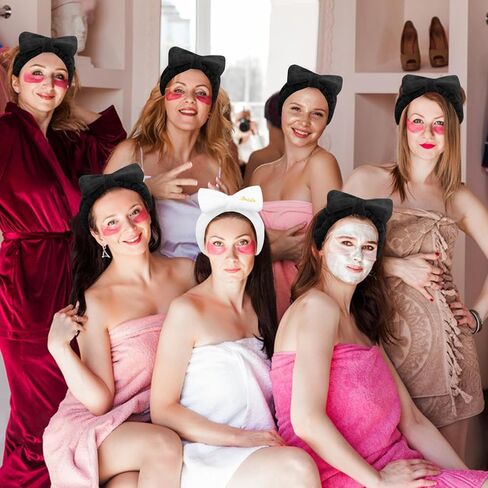 Jaciya Spa Makeup Headband 8 Packs Skincare Headband for Washing Face Spa Gifts for Women Spa Party Favors(Black) in Saudi Arabia