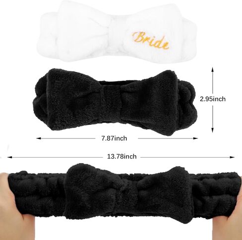 Jaciya Spa Makeup Headband 8 Packs Skincare Headband for Washing Face Spa Gifts for Women Spa Party Favors(Black) in Saudi Arabia