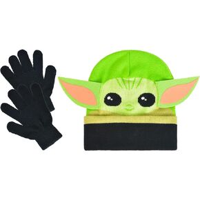 Star Wars Beanie Hat and Gloves Set, Kids Winter Knit Cap and Matching Mittens