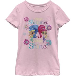 Nickelodeon Shimmer Always Shine Girls Short Sleeve Tee Shirt