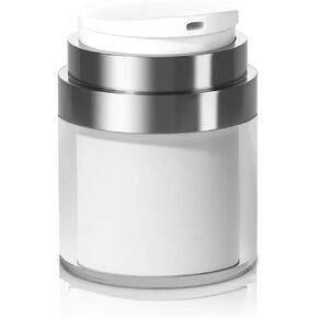 Morfone Airless Pump Jars, 1.0 oz Lotion Dispenser, Moisturizer Pump Container, Leak-proof Travel Containers for Cream Lotion Gels Thick Moisturizer Toiletry (Duck Billed Pump Head) in Kuwait