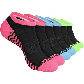 JOYNÉE Womens 6 Pack Athletic Ankle Performance Socks Comfort Cushion Low Cut Running Socks