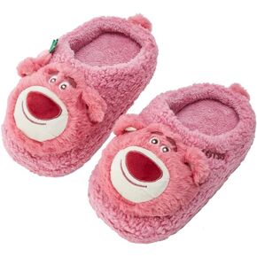 شبشب MINISO Disney Pixar Lotso النسائي الفخم لغرفة النوم في الأماكن المغلقة، حذاء منزلي مع نعل مطاطي مضاد للانزلاق للسيدات in Kuwait