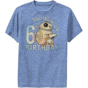 STAR WARS Rise of Skywalker Rolling Into My 6th Birthday Boys Short Sleeve Tee Shirt