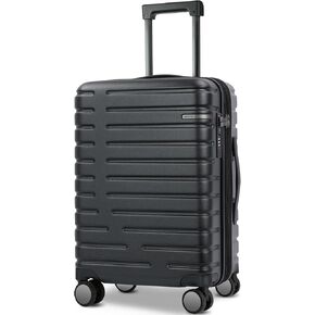 EMPSIGN Hardside Expandable Carry On Luggage Airline Approved, Carry On Suitcase with Spinner Wheels & Built-in TSA Lock, Durable Suitcase Rolling Luggage, Carry-On 20-Inch, Black