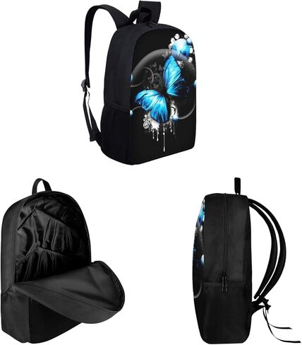 3 مجموعة حقيبة كتف للأولاد والبنات، حقيبة ظهر مدرسية مطبوعة على شكل بقرة عباد الشمس مع سحاب، حقيبة ظهر للطلاب مع حقيبة قلم رصاص ثابتة وحقيبة غداء وحقيبة حمل in Kuwait