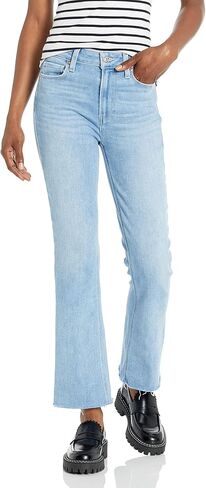 PAIGE Women's Vintage Colette Raw Hem High Rise Cropped Flare in Park Ave in Saudi Arabia