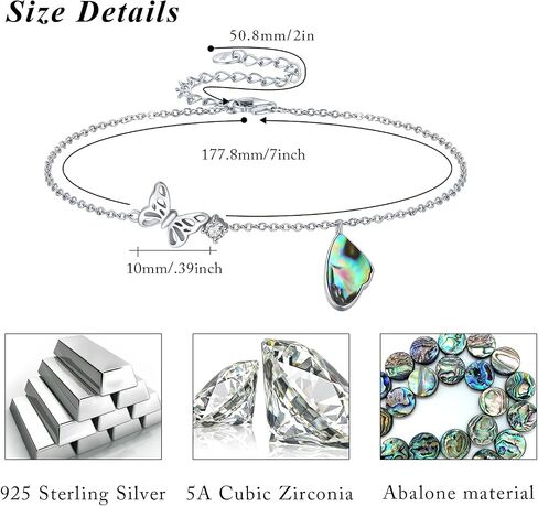 Butterfly/Deer/Infinity/Celtic/Snowflake Bracelet for Women Girls 925 Sterling Silver Adjustable Bracelet Jewelry Gift for Women Girls in Saudi Arabia