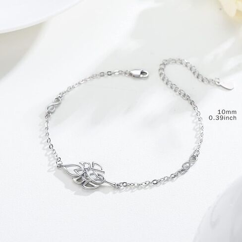 Butterfly/Deer/Infinity/Celtic/Snowflake Bracelet for Women Girls 925 Sterling Silver Adjustable Bracelet Jewelry Gift for Women Girls in Saudi Arabia