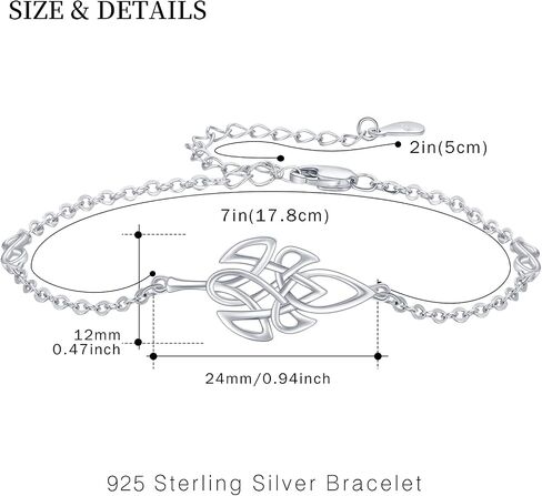 Butterfly/Deer/Infinity/Celtic/Snowflake Bracelet for Women Girls 925 Sterling Silver Adjustable Bracelet Jewelry Gift for Women Girls in Saudi Arabia