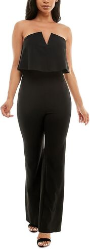 bebe Womens Juniors Strapless Wide Leg Jumpsuit in Saudi Arabia