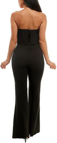 bebe Womens Juniors Strapless Wide Leg Jumpsuit in Saudi Arabia