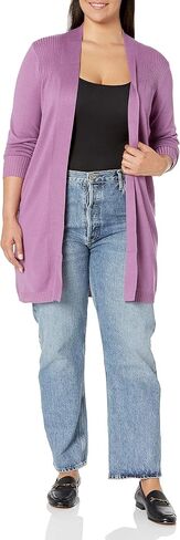 Avenue Women's Plus Size Cardi Mila Rib Detail in Saudi Arabia